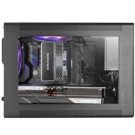 Mars Gaming MCXPS Caja Gaming Minitorre Negro con Cristal Templado